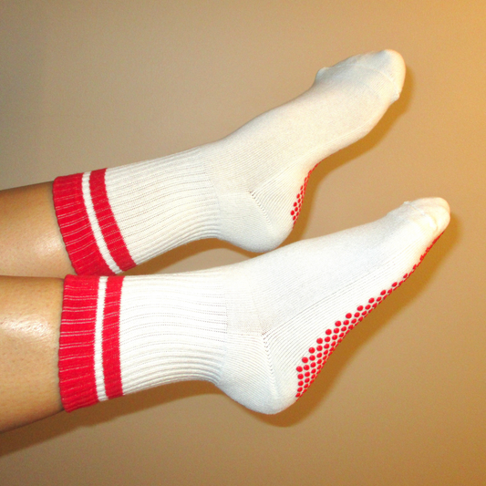 Retro Stripe Pilates Grip Socks