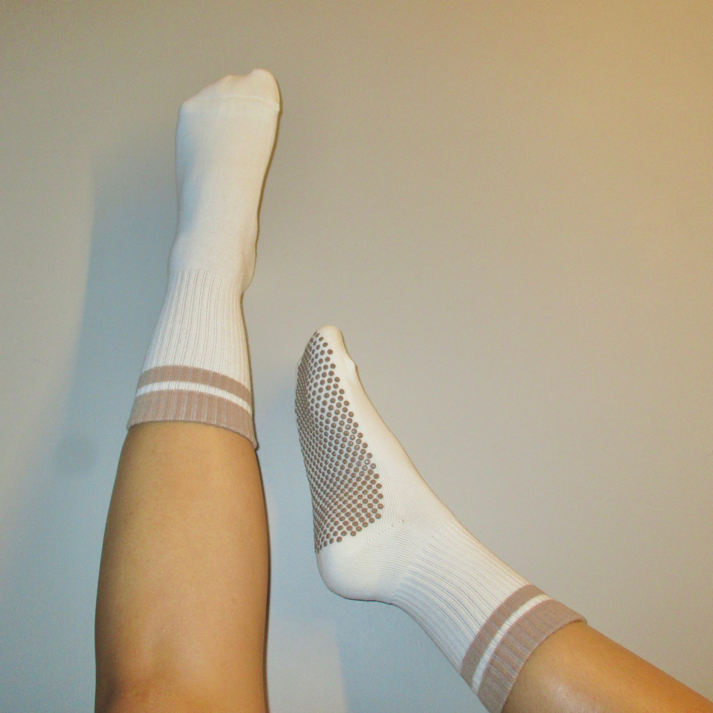 Retro Stripe Pilates Grip Socks