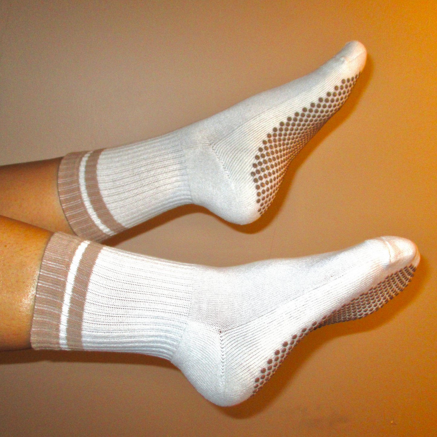 Retro Stripe Pilates Grip Socks