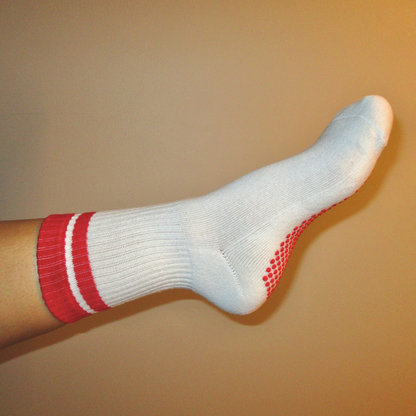 Retro Stripe Pilates Grip Socks